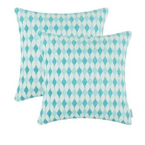 New! Set Of 2 17x17 Pillow Covers Cali Time